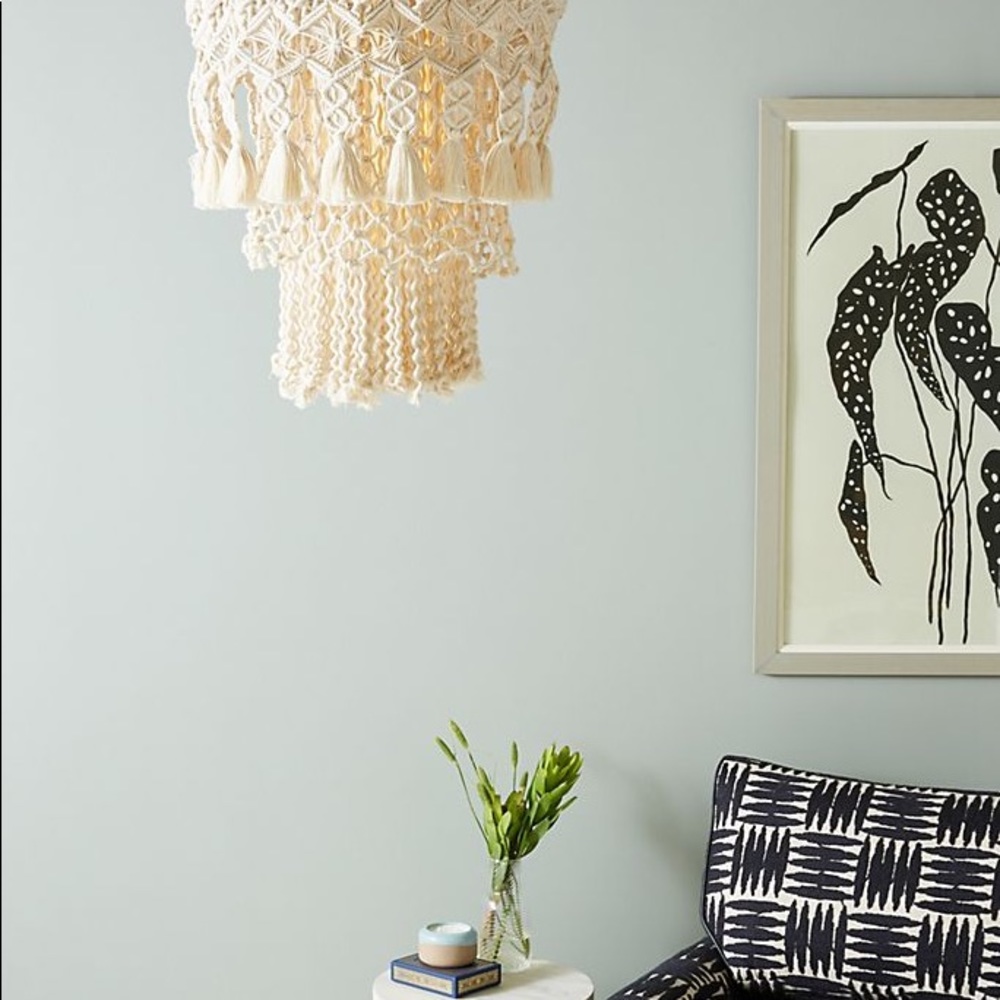 Anthropologie Lana Macrame Chandelier
